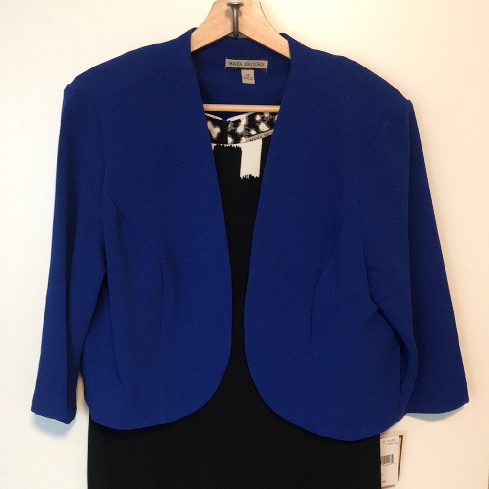 Maya‎ Brooke Womens 12 Bordered Jacket Dress Set - Picture 6 of 10